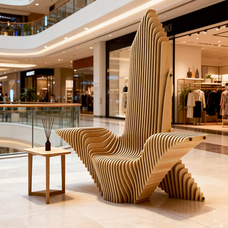 Parametrické kreslo Sculpture Accent s vysokým operadlom